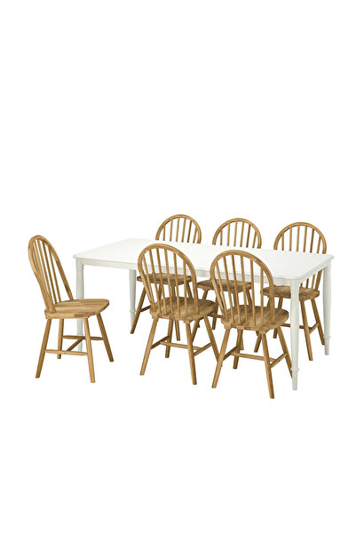 IKEA Beyaz Sağlam Yemek Masası - yemek masası takımı