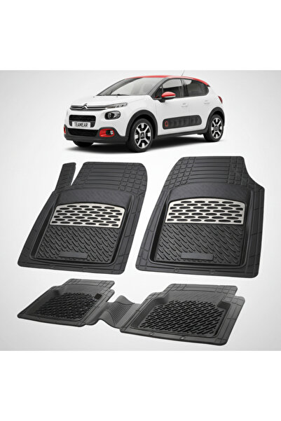 TEAMCAR Συμβατά πατάκια δαπέδου για Citroen C3 Τρίτης Γενιάς 2016-2024 |   Ασήμι