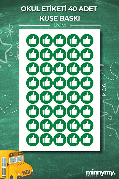 Minnymy Öğretmen Tebrik Sticker , İngilizce Öğretmen Etiketi, 40 Adet Kuşe St...