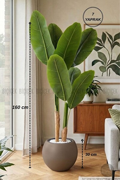 BİÇİÇEK 160 cm Yapay Starlice Ağacı Küre Saksıda