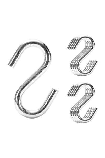 Lawazim 10-Piece S Hook Set - 12mm - Hanging Hooks for Kitchen, Garden, Stora...