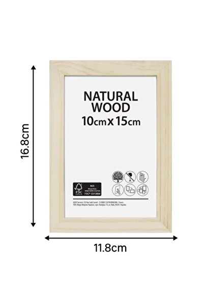 Luxens Φυσική ξύλινη κορνίζα φωτογραφίας 10 x 15 εκ. μινιμαλιστική διακόσμηση...