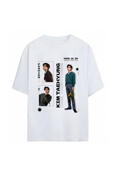 SVART WEAR Kim Taehyung Bts Unisex Oversize %100 Pamuklu T-Shirt