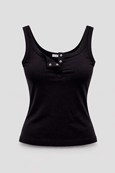 ELVAN TOLON Black Buttoned Strap Basic