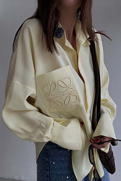 ELVAN TOLON Yellow Pocket Embroidered Shirt