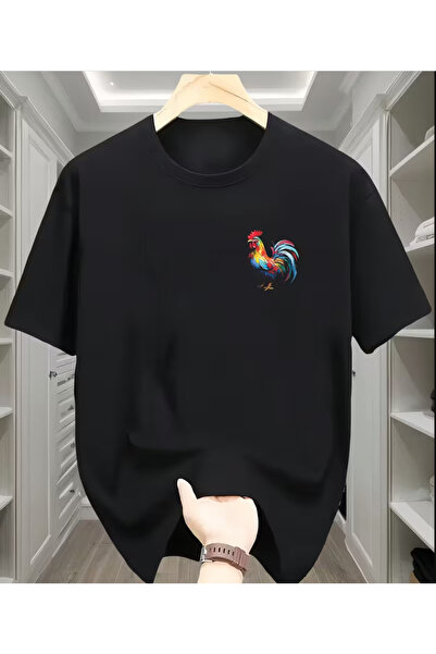 LİNA06 Men's Cotton T-shirt, Casual All-Matching Base Clothes, Comfortable Sp...