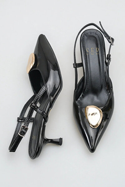 sermoda Women's heeled shoes - 5 cm stiletto heel pointed toe slingback paten...