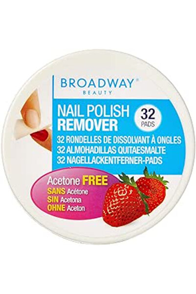 Broadway STRAWBERRY NAIL POLISH REMOVER PAD 32S