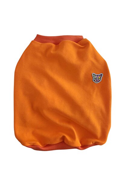 atelyu Cat Dog Outfit Orange Tshirt