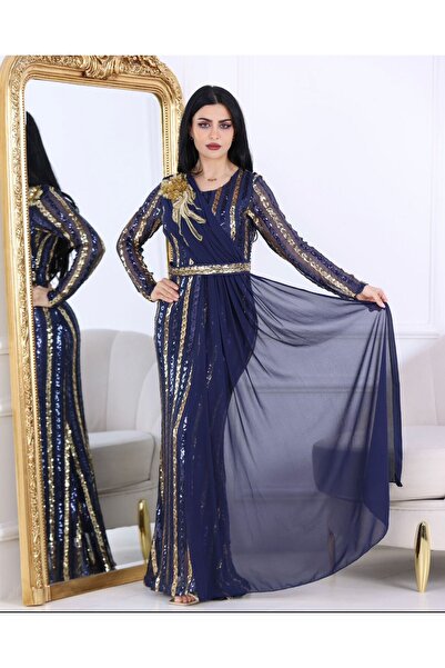 ٌRominz fashion Long Evening Dress with Gold Embroidery |   Luxury Event Coll...