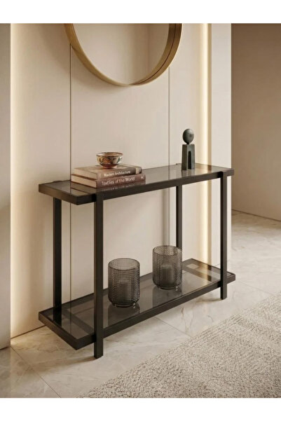 DEC24 Modern Console Table with Glass and Metal Design Luxury Console Tables