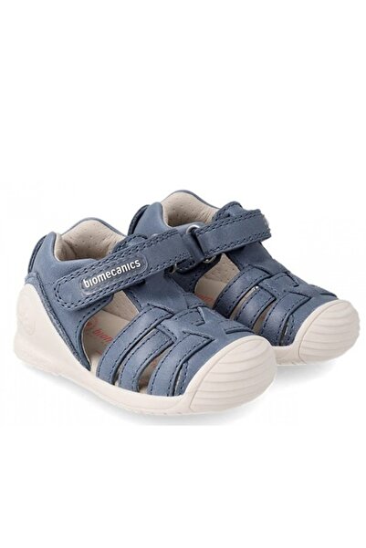 BIOMECANICS Children's leather sandals, Petrol, 232145-A