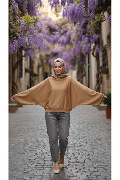 3B Stil Seasonal Thin Viscose Women's Bat Sleeve Sweater