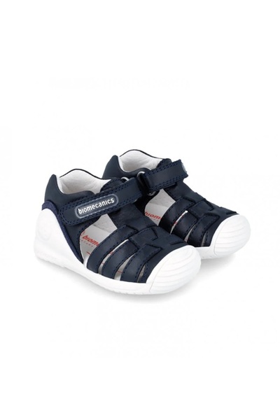 BIOMECANICS Children's leather sandals, Azul Marino, 232145-E-C00004