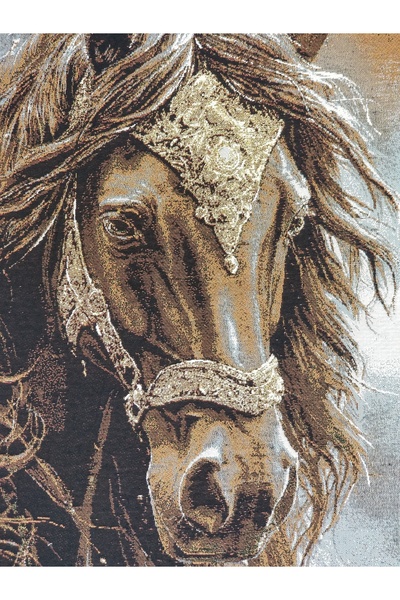 GoblenAL H19 Long-Lasting Tapestry Fabric -Horse, Jockey, Equestrian- Concept Decors, Creative Applications 80X110 cm