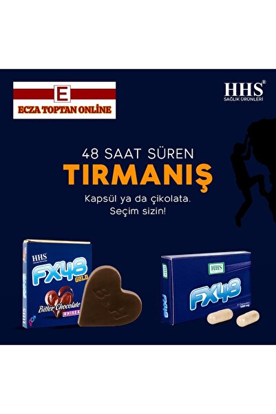 HHS SAĞLIK ÜRÜNLERİ FX48 Bitkisel Takviye Kapsül 500mg X 2 + Fx48 Gold Bitter...