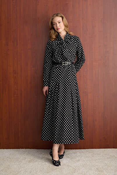 Melike Tatar Polka Dot Poplin Dress 32-2766