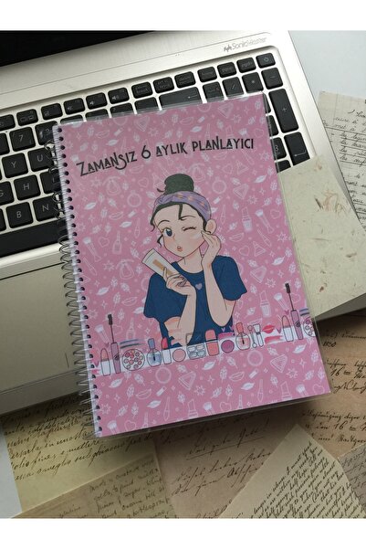 LaCerdaDizayn Zamansız 6 Aylık Pembe Ajanda,Süresiz Ajanda
