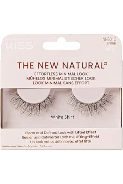 Kiss NNS01C رموش صناعية بيضاء طبيعية جديدة 2S