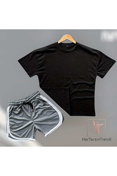 HerTarzınTrendi Unisex Oversize T-Shirt & Retro Shorts Combination Set |   Re...