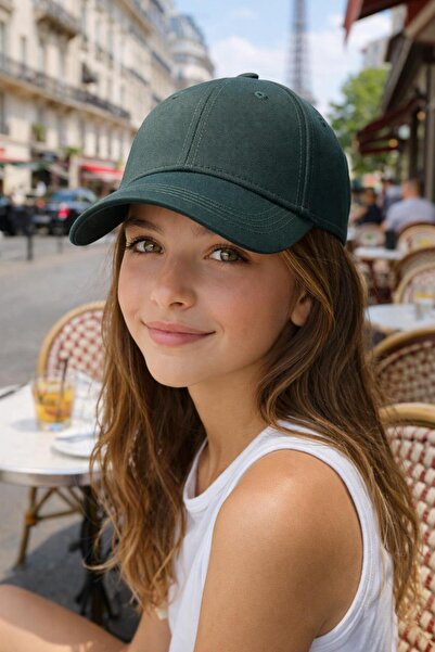 FELLMENS Șapcă ajustabilă din bumbac smarald pentru fete