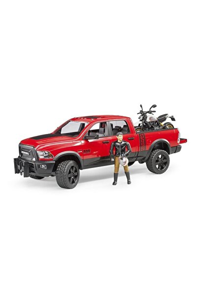 Bruder Brother - Vehicul off-road Ram 2500 cu motocicletă Ducati Desert Scram...