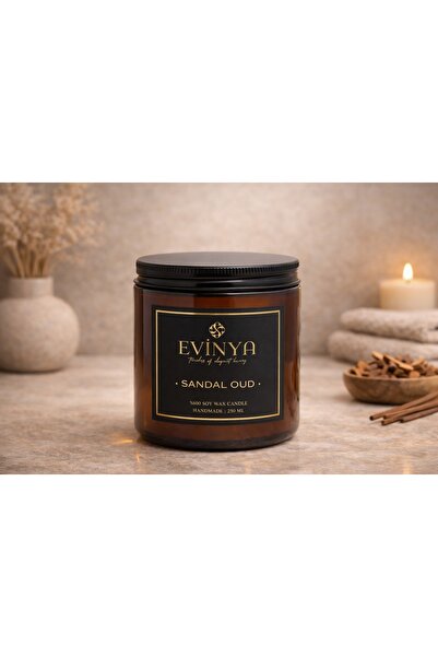 SANDAL OUD 250 ML Mum – Sandal Ağacı & Oud Kokulu Lüks Aromaterapi Mum