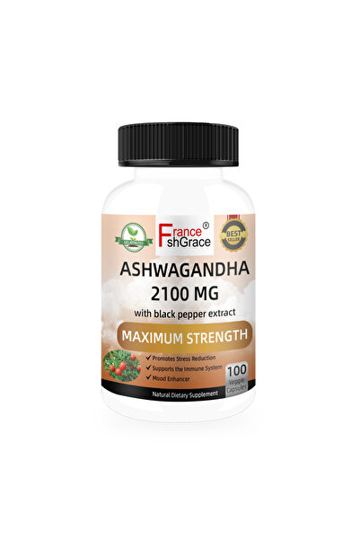 France shgrace ASHWAGANDHA 2100 MG WITH BLACK PEPPER EXTRACT MAXIMUM STRENGTH...