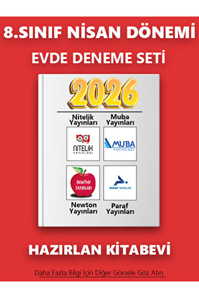 SİNAN KUZUCU YAYINLARI 8.SINIF NİSAN AYI TÜRKİYE GENELİ EVDE DENEME SETİ