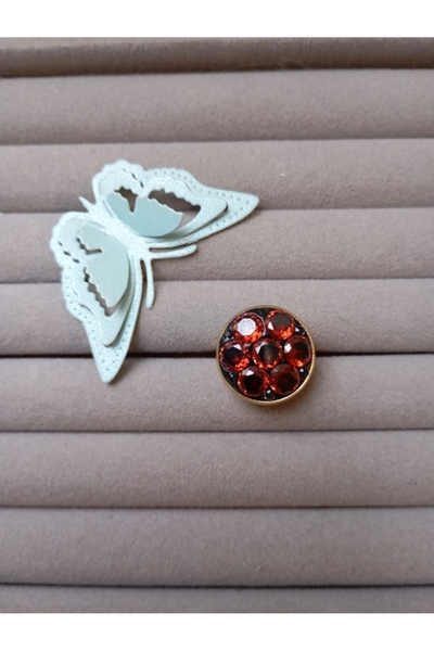 OEM Inel placat cu aur de 18K, Granat și Swarovski