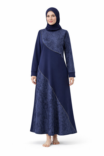 Mutlu City Women's Middle Age Patterned Mother's Combed Cotton Dress 4319