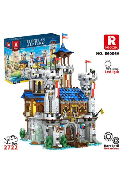 REOBRIX 66006 Altın Aslan Kalesi Yaratıcı Yapı Blok Seti Building Blocks (Gol...