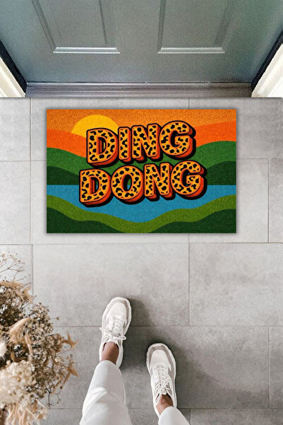 Dormot Dekoratif Dijital Paspas Kişiye Özel Tasarım Ding Dong Kapı Önü Paspas...