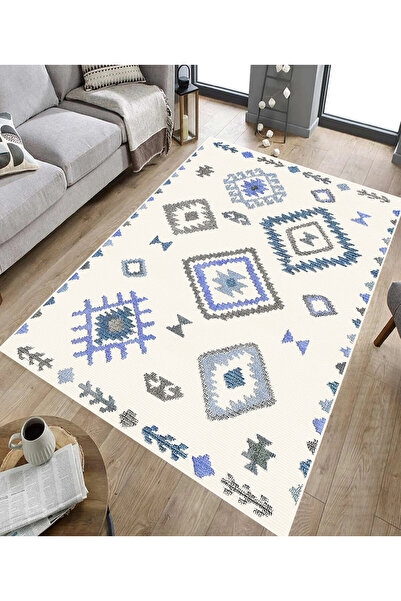 GNL HOME Modern Kilim Desenli Djital Baskı,Kaymaz Taban, Yıkanabilir Salon, M...