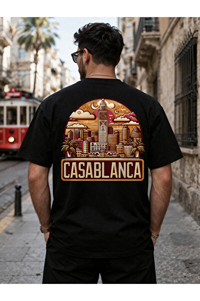 MARKATEM Casablanca Cty Printed Oversize Men's Unisext-Shirt Street Style