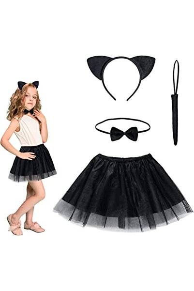 ZERO LAND Svl-Shop Skirt, Crown, Tail and Bow Tie Set Black Color (213450) Ch...