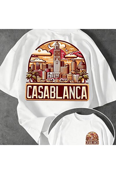 MARKATEM Casablanca Cty Printed Oversize Men's Unisext-Shirt Street Style