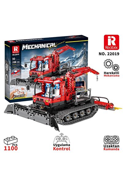 REOBRIX Technic 22019 Kar Küreme Aracı (Snow Groomer) Kumanda&Motorlu Yaratıc...