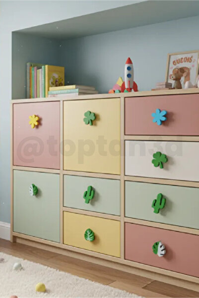 Toptan3D 6'lı Doğa Seti - Çocuk Odası Dolap Kulpları (6 Adet)