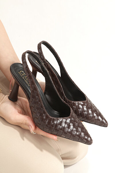 Rabensa Γυναικεία κλασικά παπούτσια με τακούνι, με μυτερή μύτη και ανοιχτή πλ...