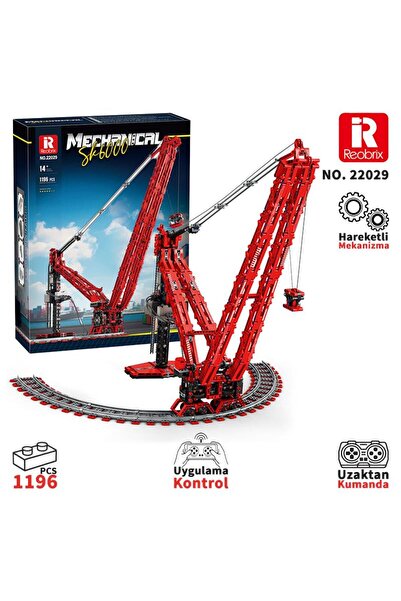 REOBRIX Technic 22029 RC Vinç Kumandalı&Motorlu Yaratıcı Yapı Blok Seti Build...