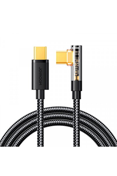 Joyroom Cablu de date și încărcare USB-C - USB-C S-A6 în unghi, 100W, 1.2m, N...