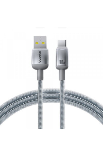 Baseus USB-A - USB-C Data and Charging Cable Discolor, 100W, 1m, Silver E0420803