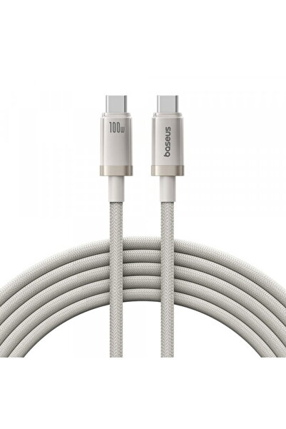 Baseus USB-C Data and Charging Cable - USB-C Titanium, 100W, 2m, Silver P1037...