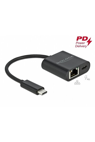 DELOCK Adaptor USB 3.2 Gen 1-C la Gigabit LAN cu PD, 66644