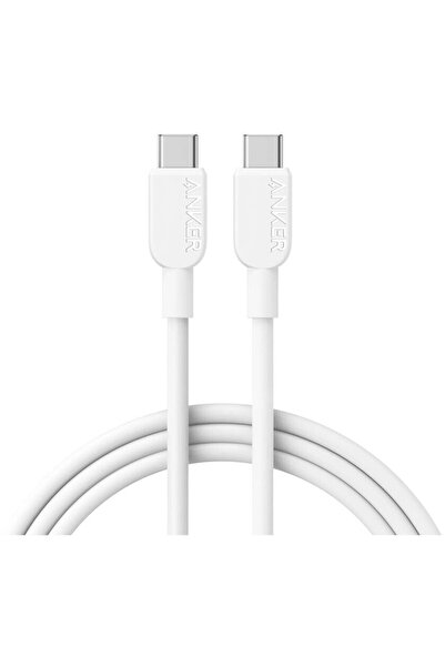 Anker Cablu 310 USB-C la USB-C, 240W, 1.8 metri, Alb