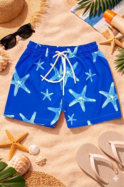 Lolliboomkids Νέα σεζόν Αγόρια με μοτίβο εμπριμέ σορτς με κορδόνια στη μέση Μ...