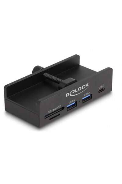 DELOCK Hub USB-A 5Gbps cu 2 x USB-A/1 x USB Type C/SD+MicroSD pentru monitor ...