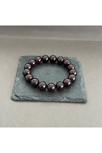 turkuaz&naturelTaşçıMurat1990 12 mm Lal (Garnet) AAA Kalite Doğal Taş Bilekli...