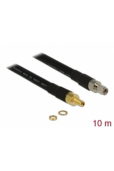 DELOCK Cablu antenă SMA tată la SMA mamă CFD400 LLC400 10m cu pierderi reduse...